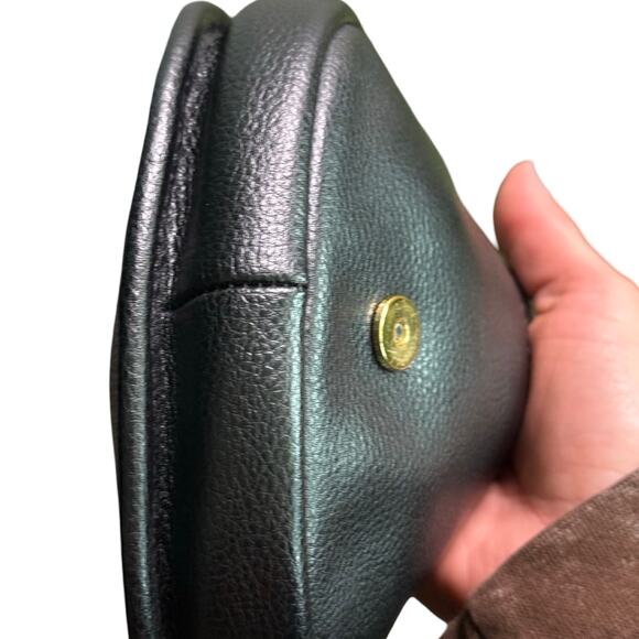 Lauren Ralph Lauren Mini Crossbody Leather Bag - Black Leather Small Handbag - Picture 9 of 16